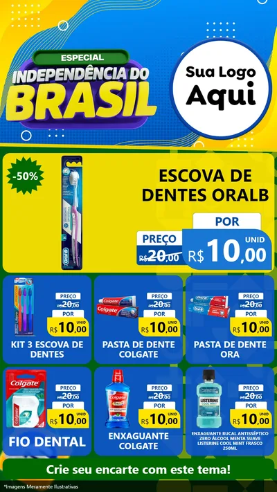 Modelo de Rede Social para Stories com o tema Especial Independência do Brasil para Higiene Pessoal