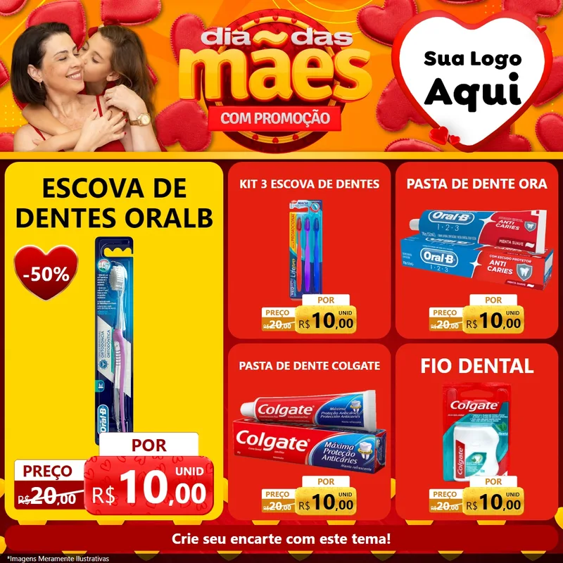 Modelo de Rede Social para Feed Facebook com o tema Dia das Mães com Promoção para Higiene Pessoal