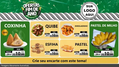 Modelo de TV para TV Horizontal com o tema Ofertas Fim de Ano para Salgadaria
