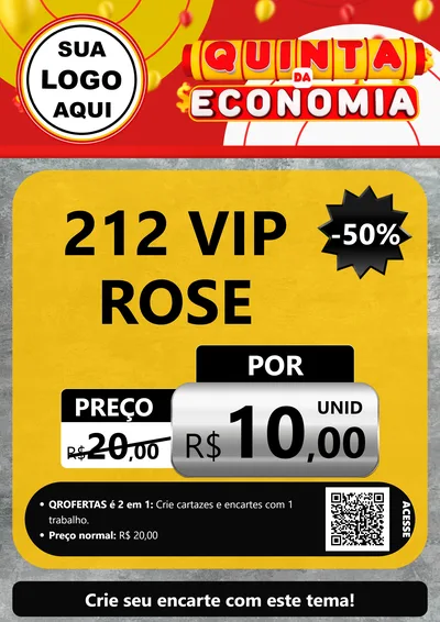 Modelo de Cartaz para Cartaz A4 Vertical com o tema Quinta da Economia para Perfumes