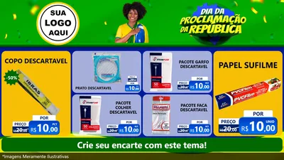Modelo de TV para TV Horizontal com o tema Dia Da Proclamação Da República para Embalagens