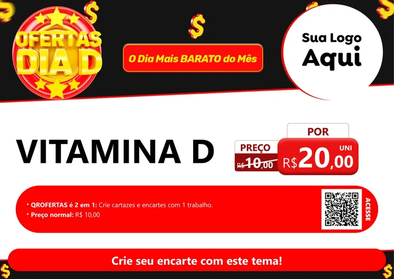 Modelo de Cartaz para Cartaz A4 Horizontal com o tema Dia D para Farmácia