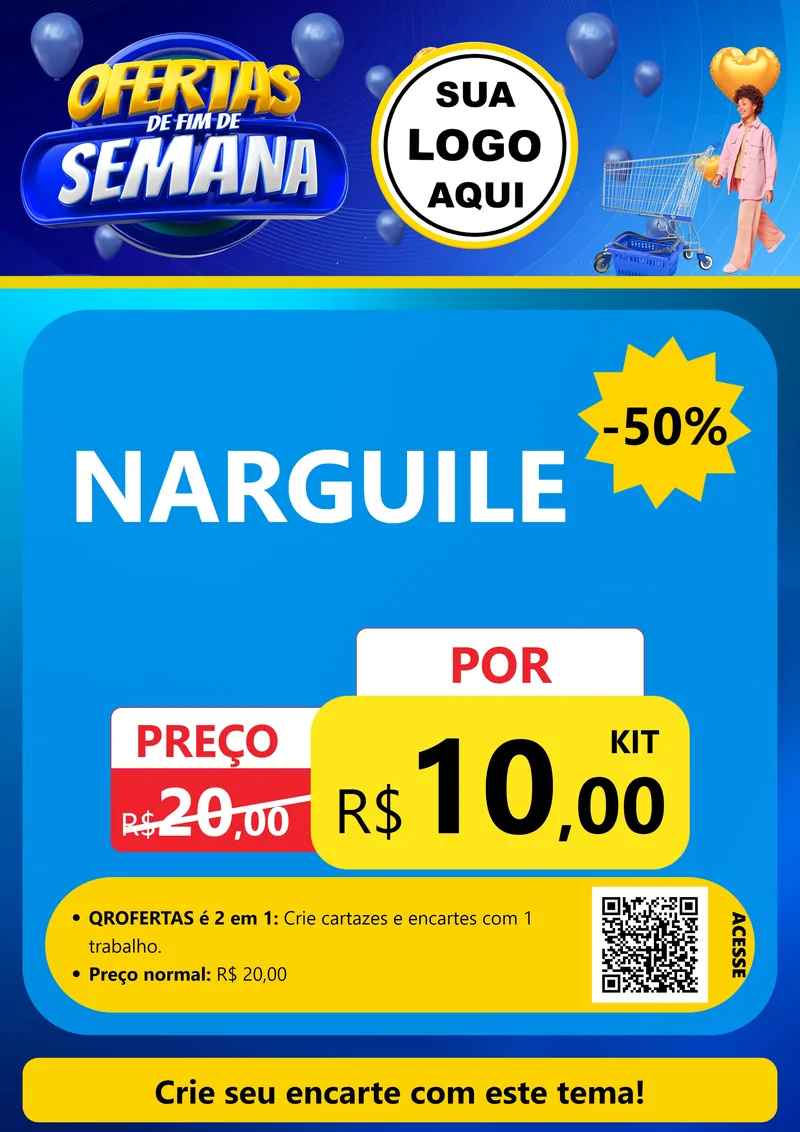 Modelo de Cartaz para Cartaz A4 Vertical com o tema Ofertas de Fim de Semana para Tabacaria