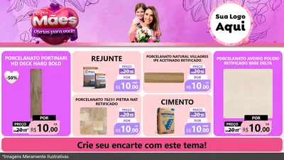 Modelo de TV para TV Horizontal com o tema Dia das Mães Ofertas para Você! para Pisos e revestimentos