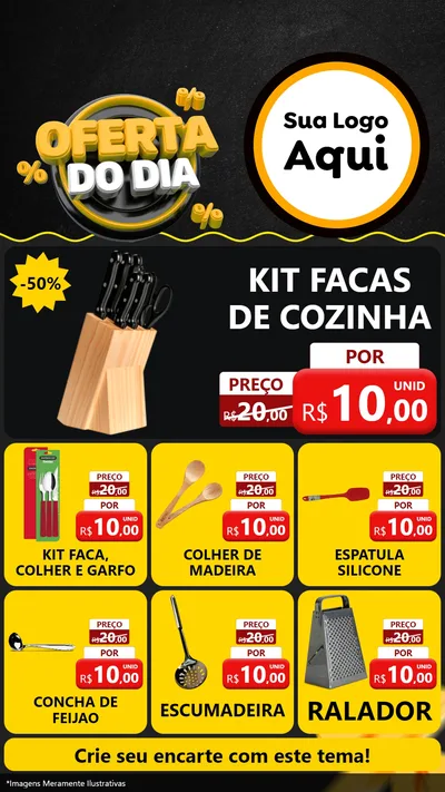 Modelo de Rede Social para Stories com o tema Oferta Do Dia para Utilidades Domésticas