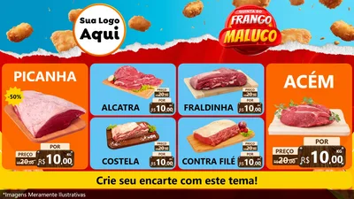 Modelo de TV para TV Horizontal com o tema Quinta do Frango Maluco para Açougue