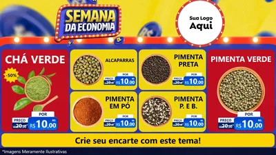 Modelo de TV para TV Horizontal com o tema Semana da Economia para Produtos Naturais