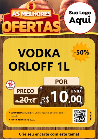 Modelo de Cartaz para Cartaz A4 Vertical com o tema As Melhores Ofertas para Distribuidora de bebidas