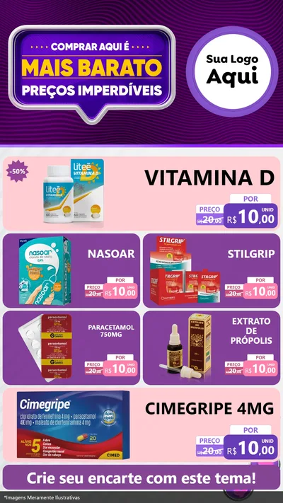 Modelo de TV para TV Vertical com o tema Mais Barato para Farmácia