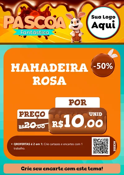 Modelo de Cartaz para Cartaz A4 Vertical com o tema Páscoa Fantástica para Bebês