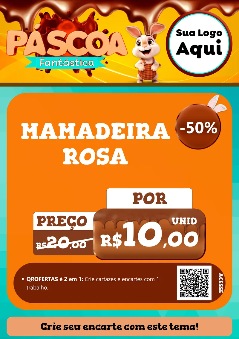 Modelo de Cartaz para Cartaz A4 Vertical com o tema Páscoa Fantástica para Bebês