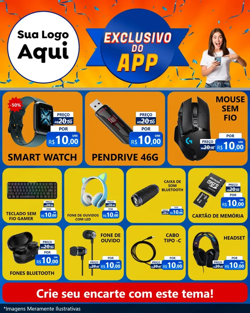 Modelo de Rede Social para Feed Instagram com o tema Exclusivo do Aplicativo para Informática