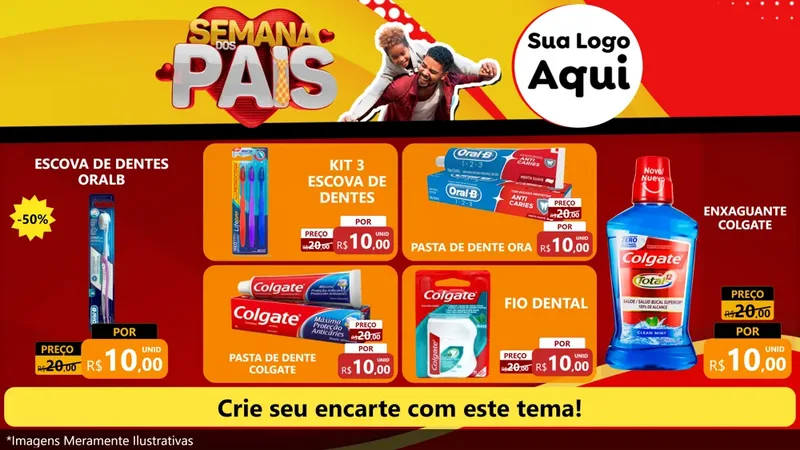 Modelo de TV para TV Horizontal com o tema Semana Dos Pais para Higiene Pessoal