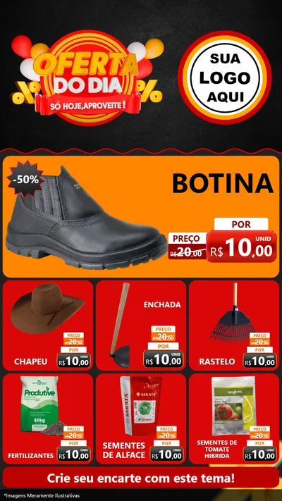 Modelo de Rede Social para Stories com o tema Oferta do Dia - Só hoje, Aproveite! para Agropecuária