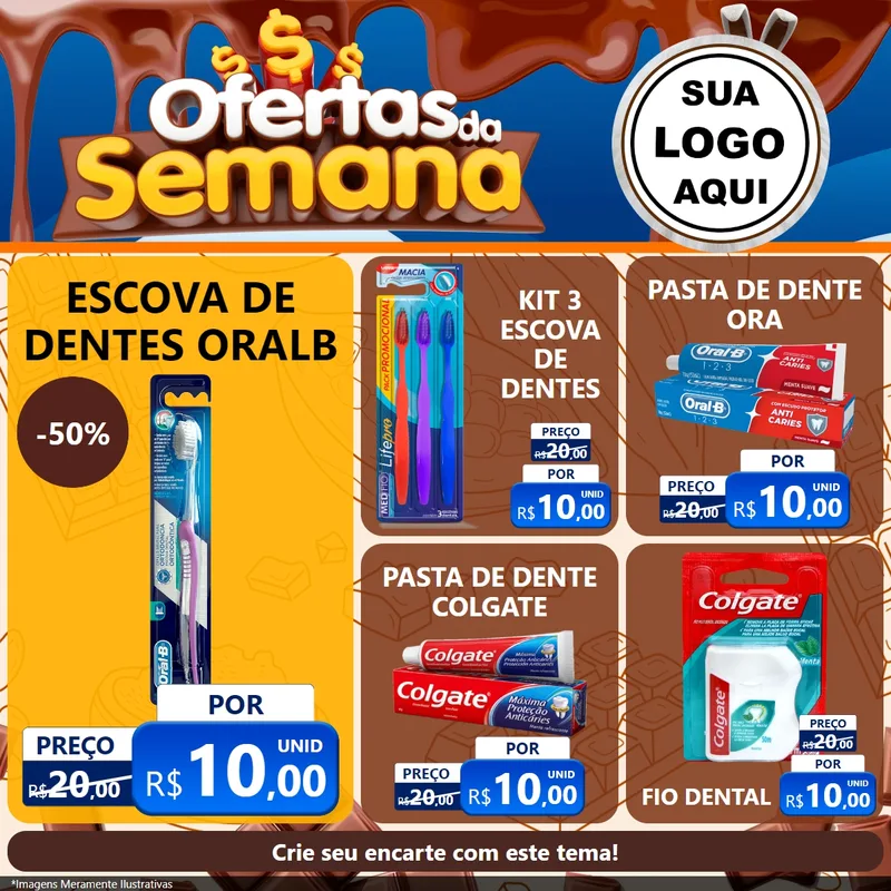 Modelo de Rede Social para Feed Facebook com o tema Ofertas da Semana - Páscoa para Higiene Pessoal