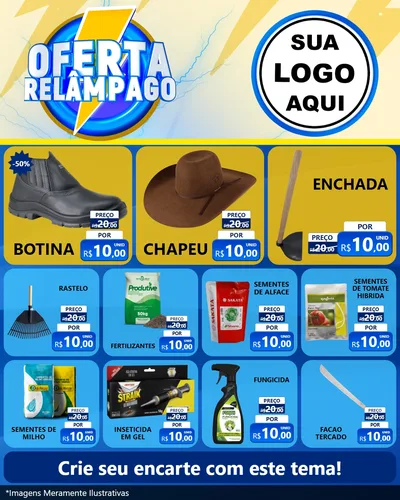 Modelo de Rede Social para Feed Instagram com o tema Oferta Relâmpago para Agropecuária