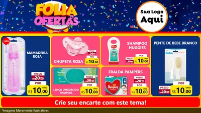 Modelo de TV para TV Horizontal com o tema Folia de Ofertas para Bebês