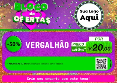 Modelo de Cartaz para Cartaz A4 Horizontal com o tema Bloco de Ofertas para Ferragens