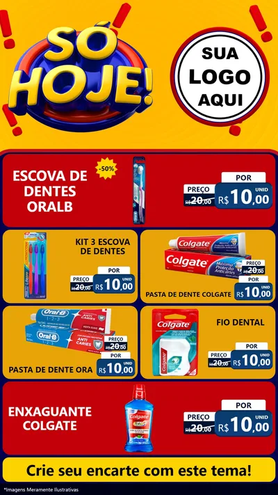 Modelo de TV para TV Vertical com o tema Só Hoje! para Higiene Pessoal