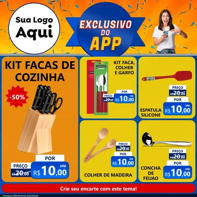 Modelo de Rede Social para Feed Facebook com o tema Exclusivo do Aplicativo para Utilidades Domésticas