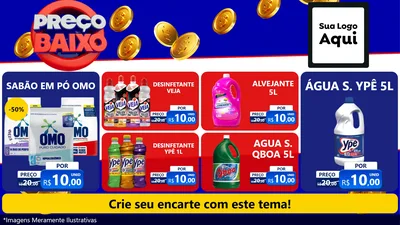 Modelo de TV para TV Horizontal com o tema Preço Baixo para Produtos de Limpeza