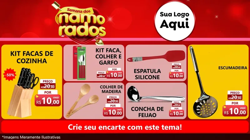 Modelo de TV para TV Horizontal com o tema Semana dos namorados para Utilidades Domésticas