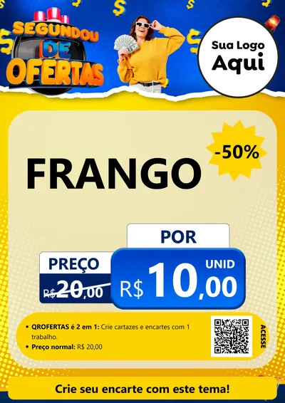 Modelo de Cartaz para Cartaz A4 Vertical com o tema Segundou de Ofertas para Assados