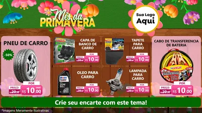 Modelo de TV para TV Horizontal com o tema Mês da Primavera para Auto peças