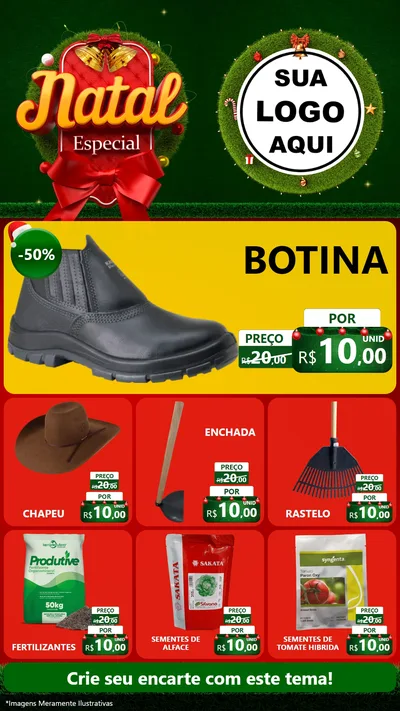 Modelo de Rede Social para Stories com o tema Natal Especial para Agropecuária
