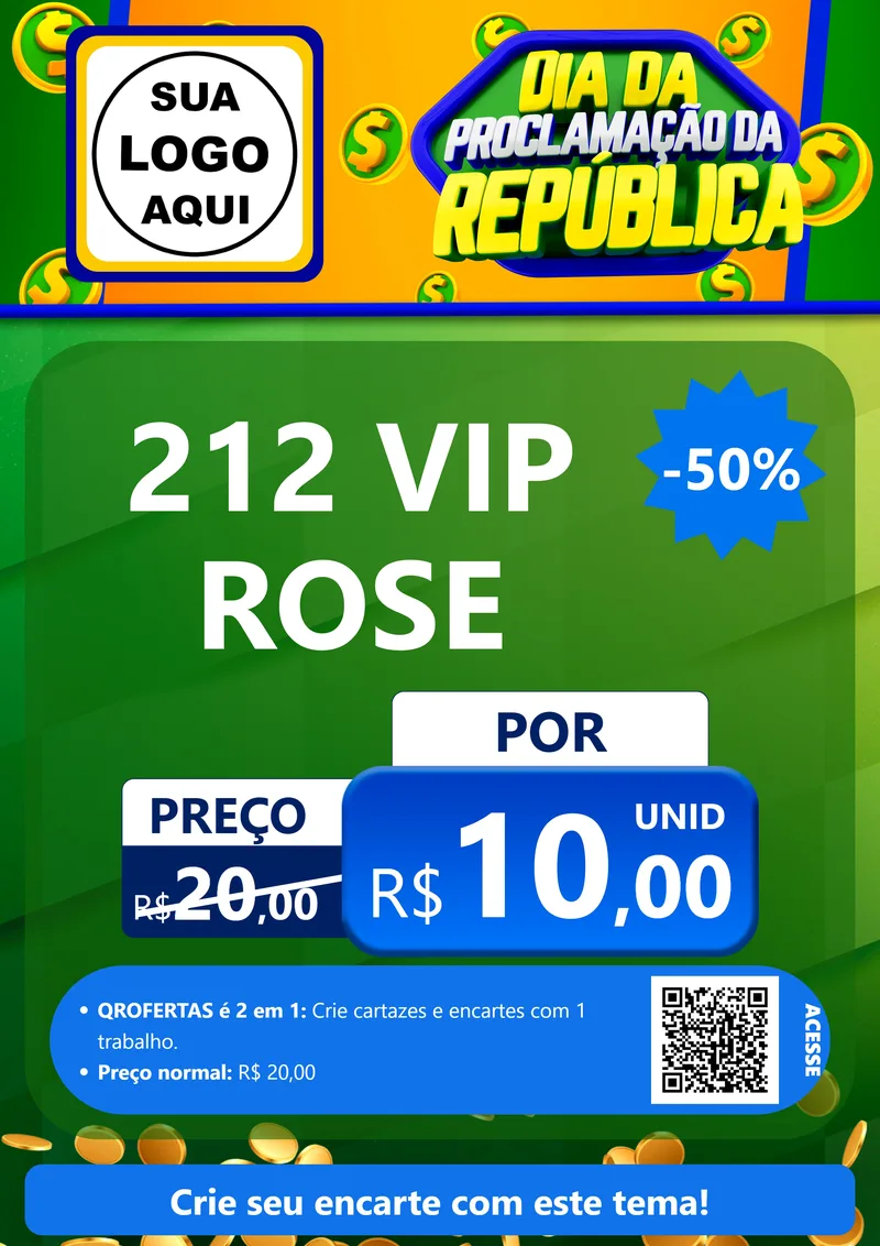 Modelo de Cartaz para Cartaz A4 Vertical com o tema Dia Da Proclamação da República para Perfumes
