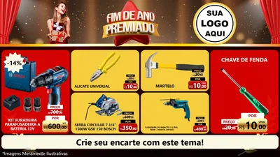 Modelo de TV para TV Horizontal com o tema Fim de Ano Premiado para Maquinas e Ferramentas