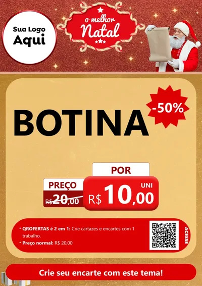 Modelo de Cartaz para Cartaz A4 Vertical com o tema O Melhor Natal para Agropecuária