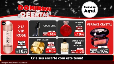 Modelo de TV para TV Horizontal com o tema Domingou de Ofertas para Perfumes