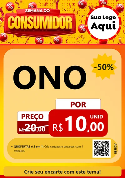 Modelo de Cartaz para Cartaz A4 Vertical com o tema Semana do Consumidor para Óticas