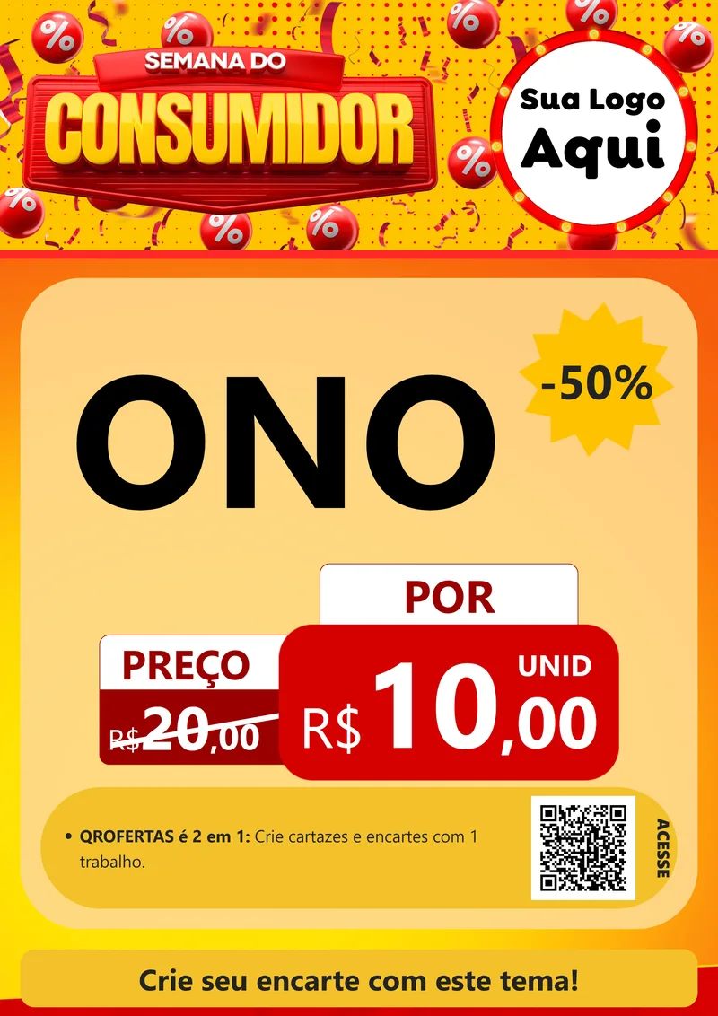 Modelo de Cartaz para Cartaz A4 Vertical com o tema Semana do Consumidor para Óticas