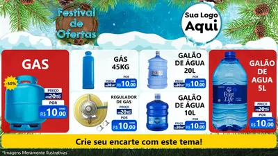 Modelo de TV para TV Horizontal com o tema Festival de Ofertas - Inverno para Água e gás
