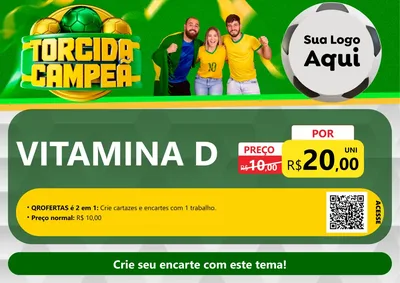 Modelo de Cartaz para Cartaz A4 Horizontal com o tema Torcida Campeã - Copa para Farmácia