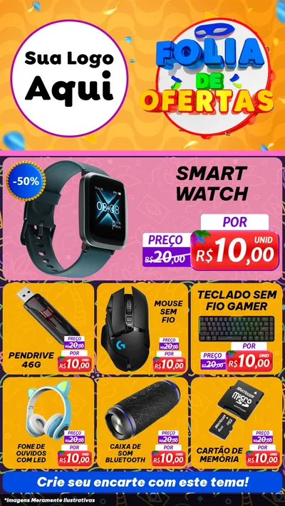 Modelo de Rede Social para Stories com o tema Folia de Ofertas para Informática