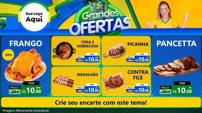 Modelo de TV para TV Horizontal com o tema Grandes Ofertas para Assados