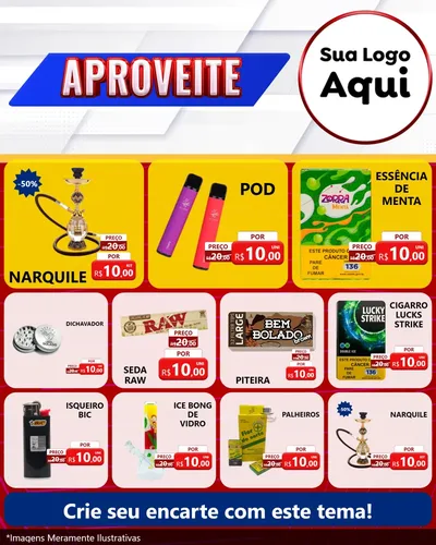Modelo de Rede Social para Feed Instagram com o tema Aproveite para Tabacaria