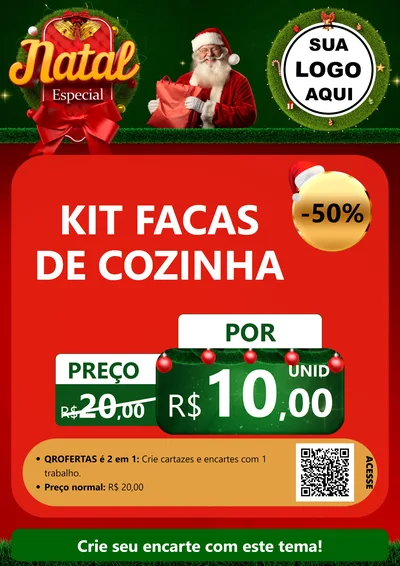 Modelo de Cartaz para Cartaz A4 Vertical com o tema Natal Especial para Utilidades Domésticas