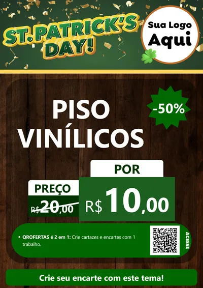 Modelo de Cartaz para Cartaz A4 Vertical com o tema St Patriks Day para Material para Construção