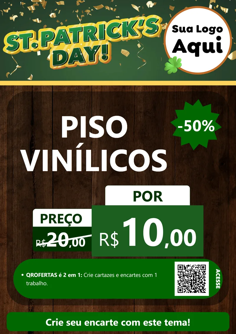 Modelo de Cartaz para Cartaz A4 Vertical com o tema St Patriks Day para Material para Construção
