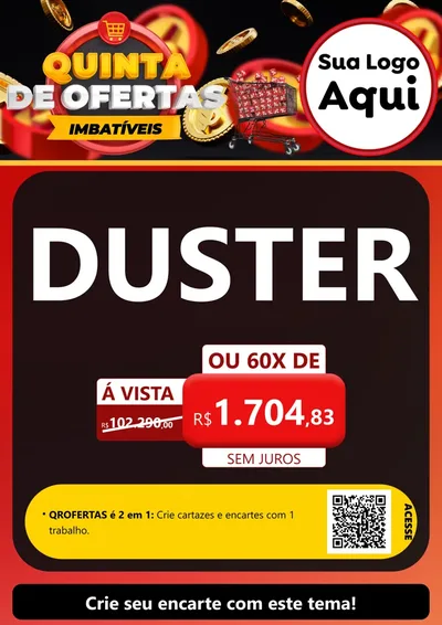 Modelo de Cartaz para Cartaz A4 Vertical com o tema Quinta de Ofertas Imbatíveis para Concessionaria de Carros