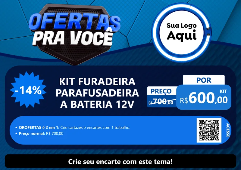 Modelo de Cartaz para Cartaz A4 Horizontal com o tema Ofertas Para Você - Auto e Motopeças para Maquinas e Ferramentas