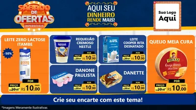 Modelo de TV para TV Horizontal com o tema Sábado de Ofertas Imperdíveis para Frios e Laticínios