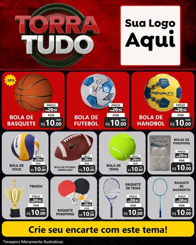 Modelo de Rede Social para Feed Instagram com o tema Torra Tudo para Artigos Esportivos