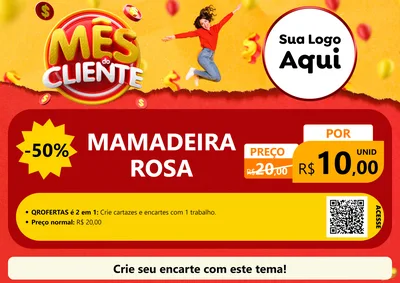 Modelo de Cartaz para Cartaz A4 Horizontal com o tema Mês do Cliente para Bebês