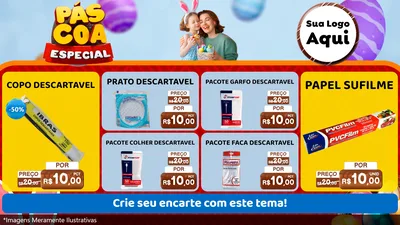 Modelo de TV para TV Horizontal com o tema Páscoa Especial para Embalagens