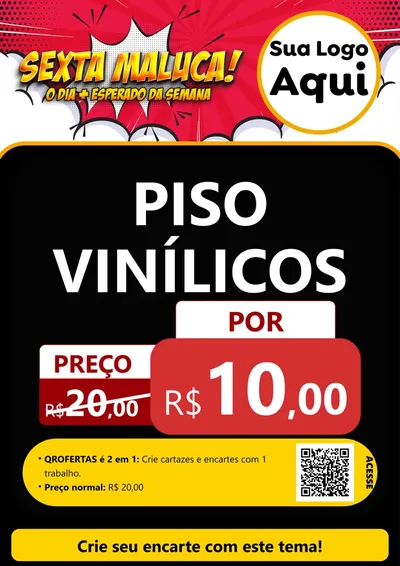 Modelo de Cartaz para Cartaz A4 Vertical com o tema Sexta Maluca! para Material para Construção